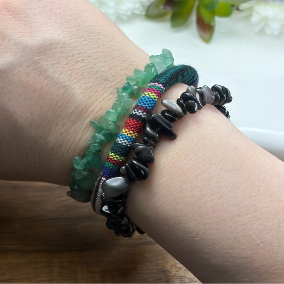 Australian Opal Pendant Jewelry Set Lot Agate Necklace Southwest Boho New 925 - Picture 4 of 11